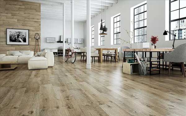 Suelos porcelánicos imitación madera industrial