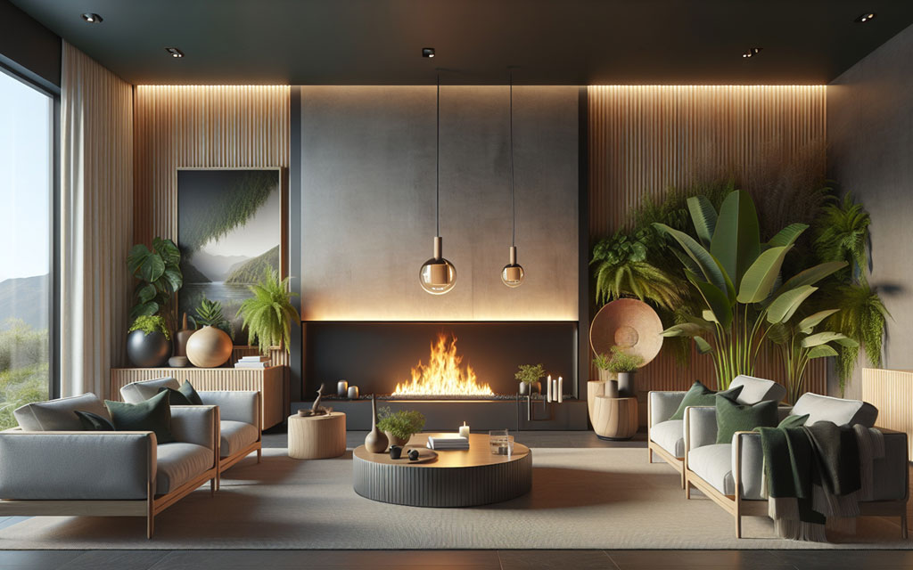 Chimenea de bioetanol